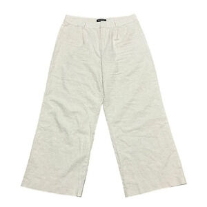 Soundstyle Beige High Rise Linen Blend Wide Leg Pants Trouser 12 Beach Boho